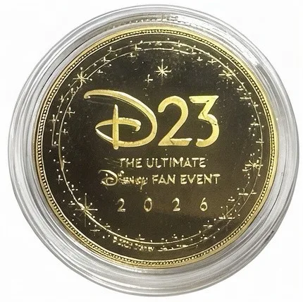 The Fox and the Hound 45 Years Disney medallion coin, D23 2026 back (Expo machine 2, D23 Expo 2026)