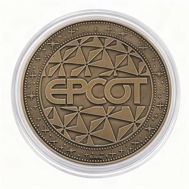 World Showcase Compass Disney medallion coin, back (Creations Shop, EPCOT)