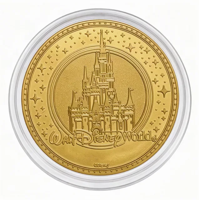 Mickey & Friends Disney medallion coin, back (Disney's Pin Traders, Disney Springs)