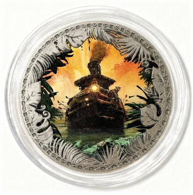 Jungle Cruise Disney medallion coin, front (Adventureland Breezeway, Magic Kingdom)