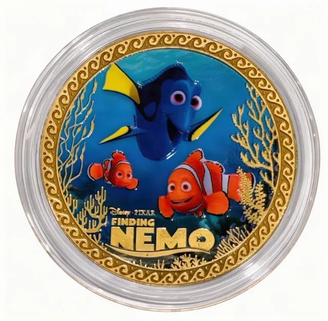 Nemo, Dory & Marlin Disney medallion coin, front (The Seas with Nemo & Friends Pavilion, EPCOT)