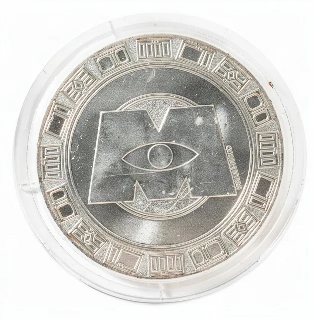 Monsters, Inc. Disney medallion coin, back (Celebrity 5 & 10, Disney's Hollywood Studios)