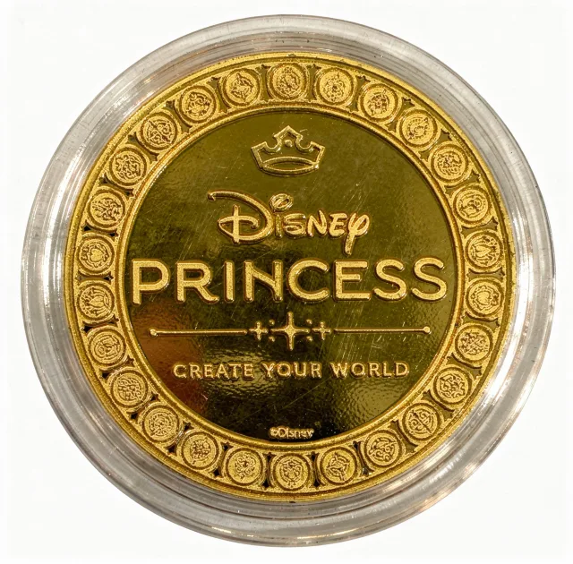 Princess Jasmine Disney medallion coin, back (Adventureland Breezeway, Magic Kingdom)