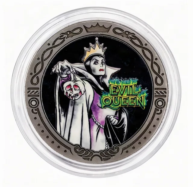 Evil Queen Disney medallion coin, front (Once Upon a Time, Disney's Hollywood Studios)