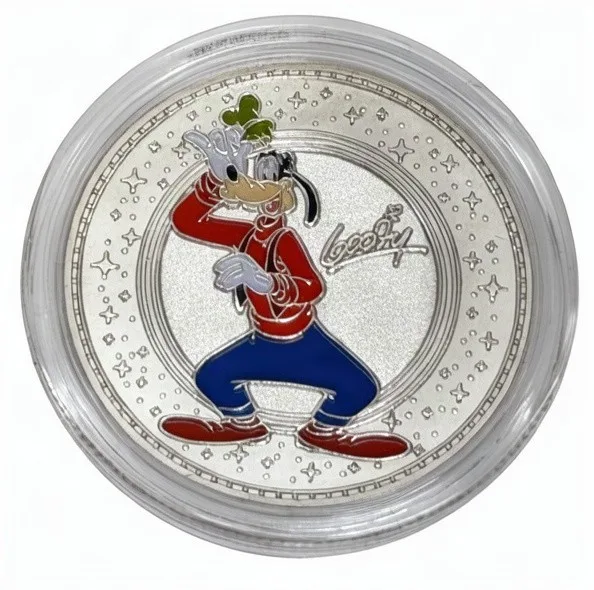 Goofy Disney medallion coin, front (Main Street Railroad Station, Magic Kingdom)