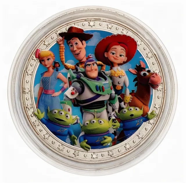 Toy Story Gang Disney medallion coin, front (Celebrity 5 & 10, Disney's Hollywood Studios)