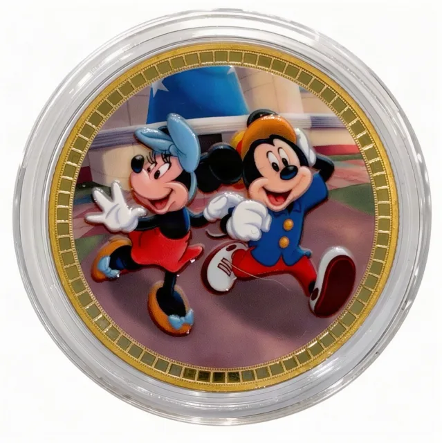 Mickey & Minnie (Once Upon a Studio) Disney medallion coin, front (Studio Store (The Magic of Disney Animation), Disney's Hollywood Studios)