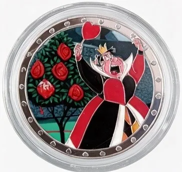 Queen of Hearts Disney medallion coin, front (World of Disney (West), Downtown Disney District)