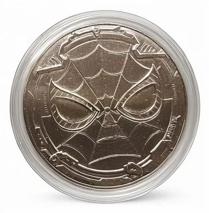 The Spider-Man back of a Disney medallion coin (Spider-Man)