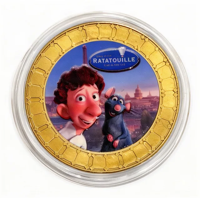 Linguini & Remy Disney medallion coin, front (Disney's Contemporary Resort, Resort Hotels)