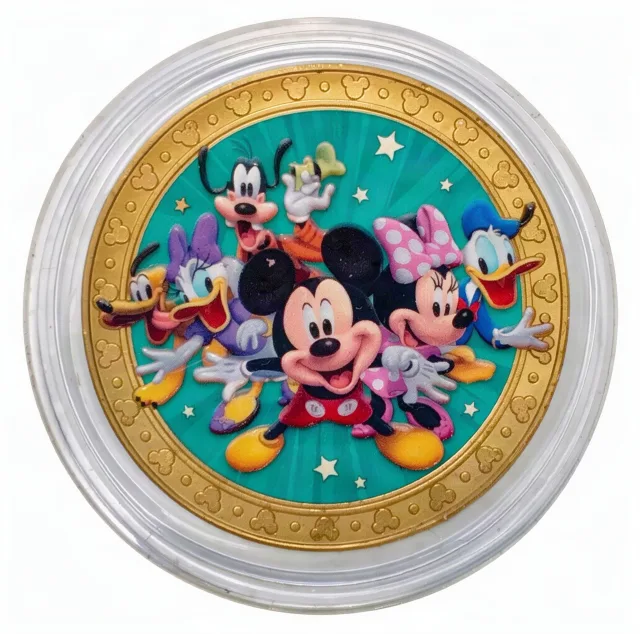 Mickey & Friends Disney medallion coin, front (Disney's Pin Traders, Disney Springs)