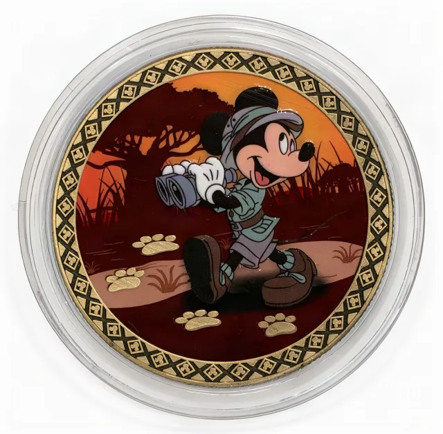Safari Mickey Disney medallion coin, front (Riverside Depot, Disney's Animal Kingdom)