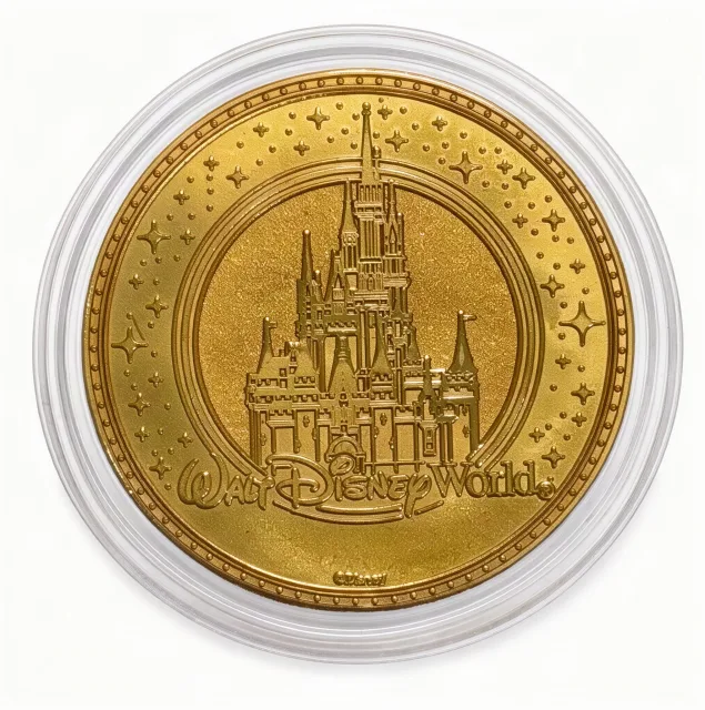 Linguini & Remy Disney medallion coin, back (Disney's Contemporary Resort, Resort Hotels)
