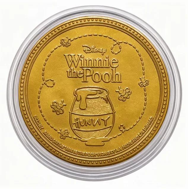 Winnie the Pooh Disney medallion coin, back (Emporium, Magic Kingdom)