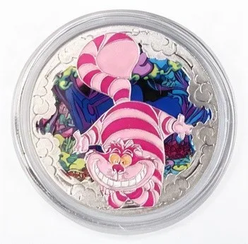 Cheshire Cat Disney medallion coin, front (World of Disney (West), Downtown Disney District)
