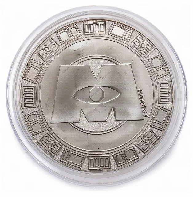 Mike & Sulley Disney medallion coin, back (Emporium, Magic Kingdom)