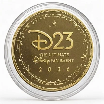 101 Dalmatians 65 Years Disney medallion coin, D23 2026 back (Expo machine 2, D23 Expo 2026)