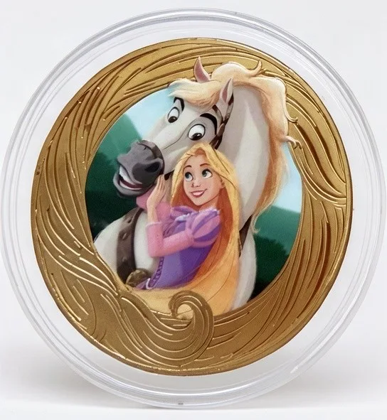 Rapunzel & Maximus Disney medallion coin, front (Tri-Circle-D Ranch (Fort Wilderness), Resort Hotels)
