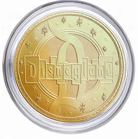 Pluto Disney medallion coin, Disneyland back (Candy Palace / Penny Arcade, Disneyland Park)
