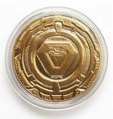The Iron Man back of a Disney medallion coin (Iron Man)