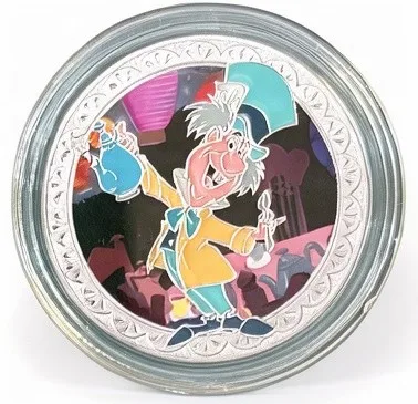 Mad Hatter Disney medallion coin, front (World of Disney (West), Downtown Disney District)