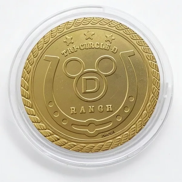 Rapunzel & Maximus Disney medallion coin, back