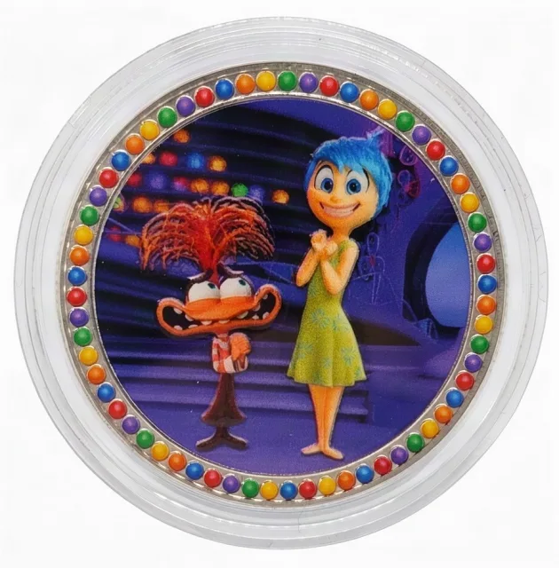 Joy & Anxiety Disney medallion coin, front (Bing Bong's Sweet Stuff, Disney California Adventure)