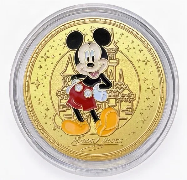 Mickey Mouse Disney medallion coin, front (Candy Palace / Penny Arcade, Disneyland Park)