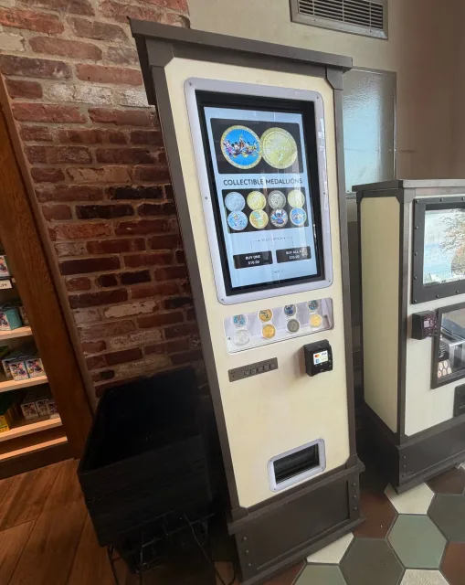 The medallion machine at World of Disney