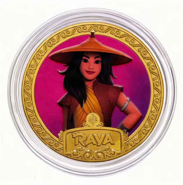 Raya Disney medallion coin, front (Port of Entry, EPCOT)