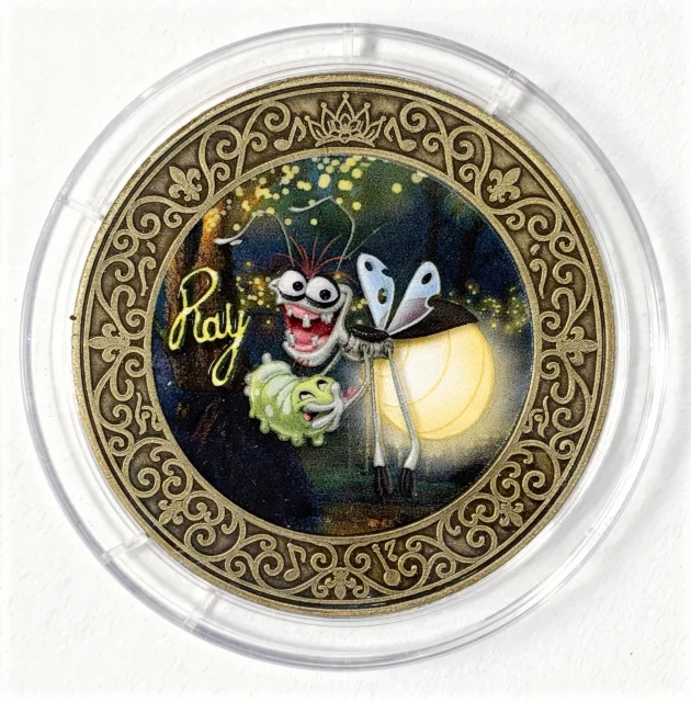 Ray Disney medallion coin, front (Tiana's Bayou Adventure, Magic Kingdom)