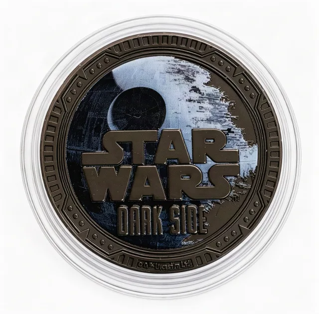 Darth Vader & Darth Maul Disney medallion coin, back