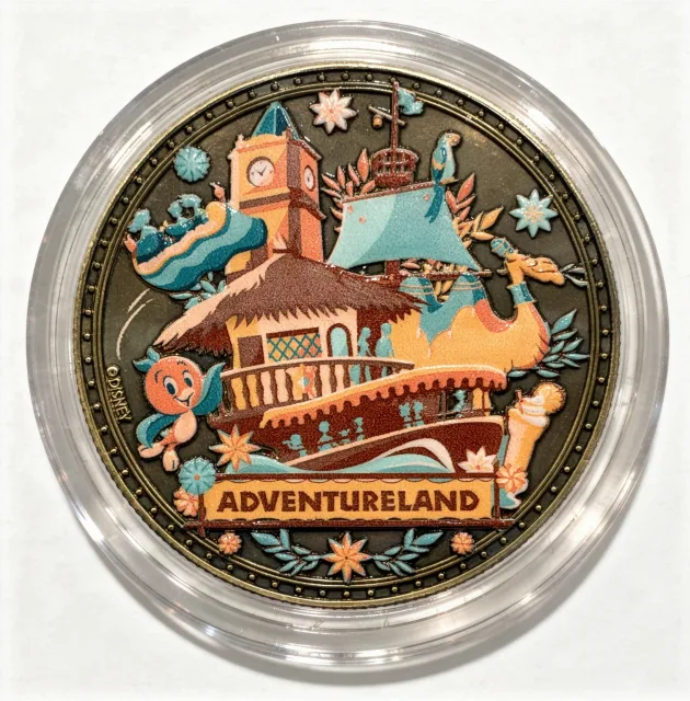 Adventureland Pirates Disney medallion coin, back