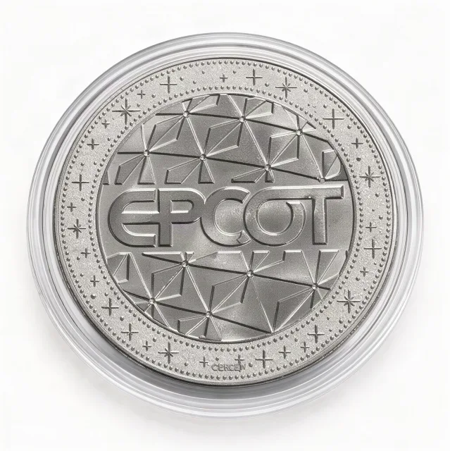Crush Disney medallion coin, back (Creations Shop, EPCOT)
