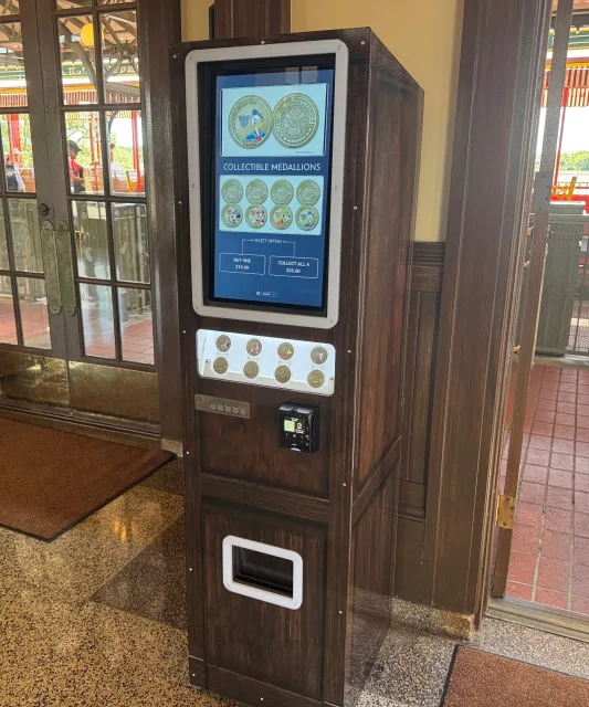 The medallion machine at Main Street Railroad Station