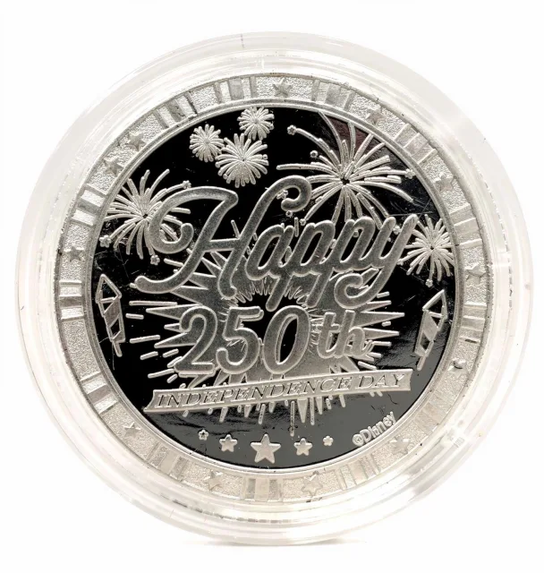 Patriotic Minnie Disney medallion coin, back