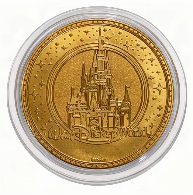 Stitch Burst Disney medallion coin, back (Disney's Grand Floridian Resort & Spa, Resort Hotels)