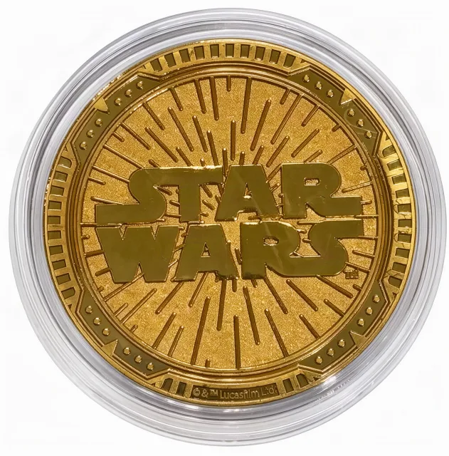 C-3PO, R2-D2 & BB-8 Disney medallion coin, back