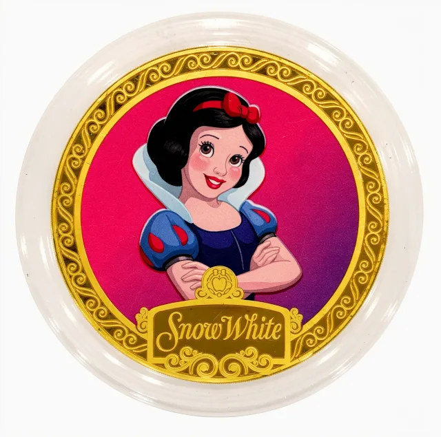 Snow White Disney medallion coin, front (Sir Mickey's, Magic Kingdom)