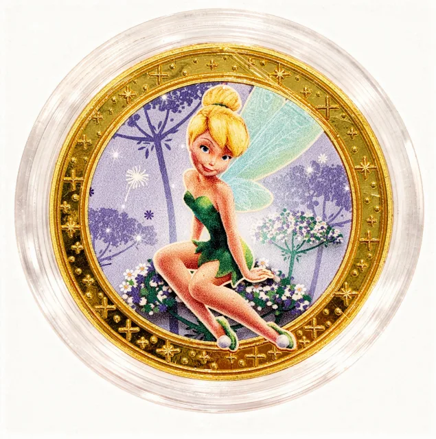Tinker Bell Disney medallion coin, front (Emporium, Magic Kingdom)