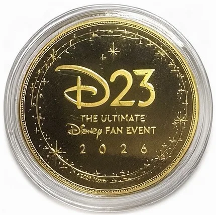 Beauty and the Beast 35 Years Disney medallion coin, D23 2026 back (Expo machine 1, D23 Expo 2026)