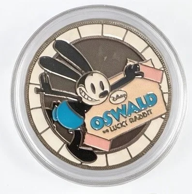 Oswald the Lucky Rabbit Disney medallion coin, front (Los Feliz Five & Dime, Disney California Adventure)