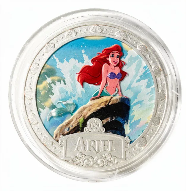 Ariel Disney medallion coin, front (Celebrity 5 & 10, Disney's Hollywood Studios)