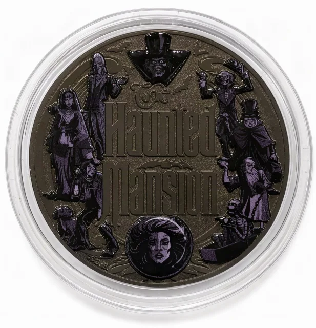 Haunted Mansion Disney medallion coin, back (Emporium, Magic Kingdom)