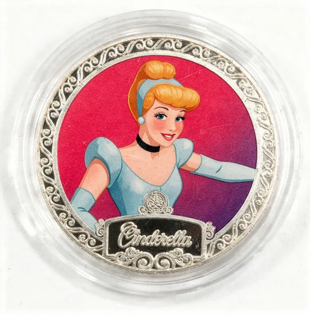 Cinderella Disney medallion coin, front (Sir Mickey's, Magic Kingdom)