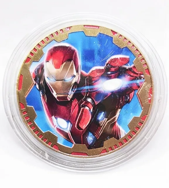 Iron Man Disney medallion coin, front (The Collector's Warehouse, Disney California Adventure)