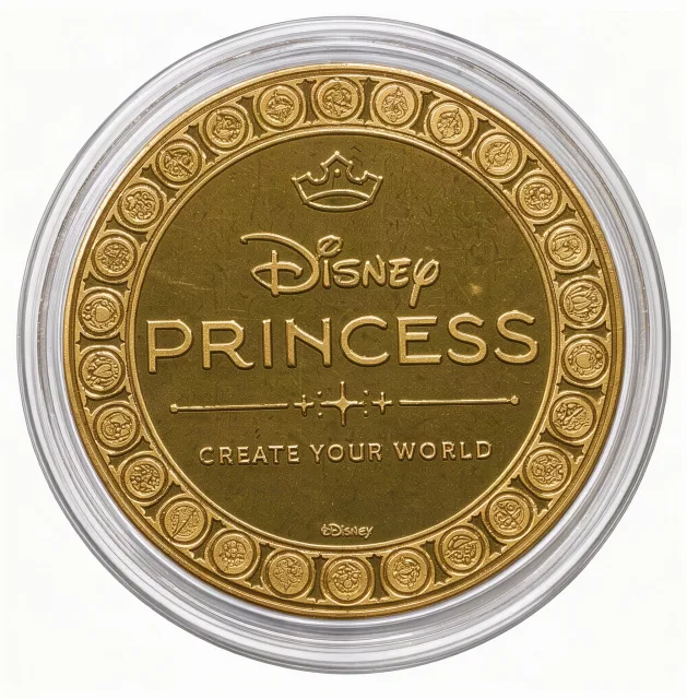 Raya Disney medallion coin, back (Port of Entry, EPCOT)