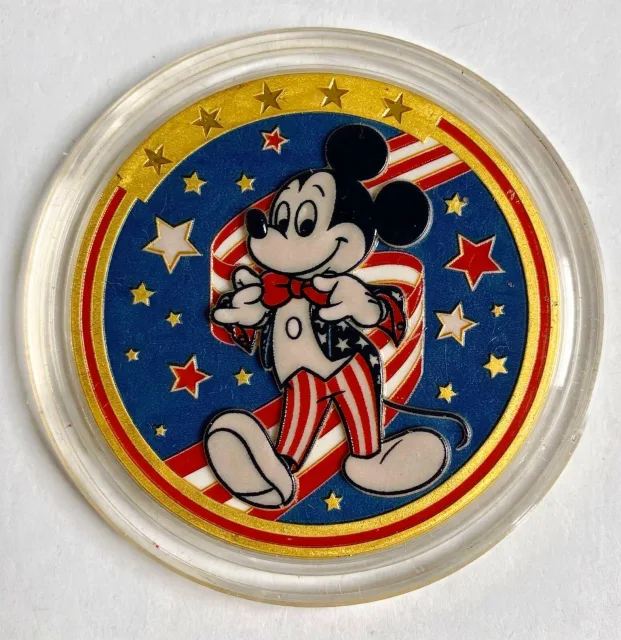 Patriotic Mickey Disney medallion coin, front (The Land Pavilion, EPCOT)