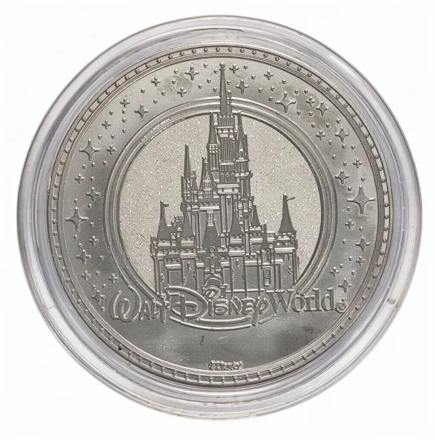 Stitch Burst Disney medallion coin, back (Disney's Pin Traders, Disney Springs)