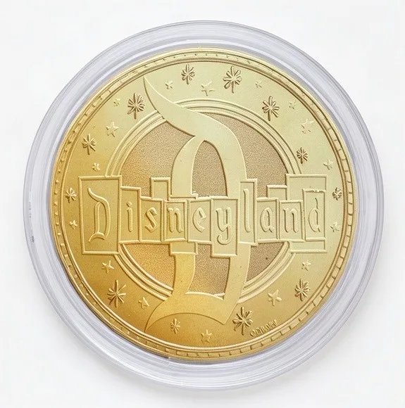 Goofy Disney medallion coin, Disneyland back (Candy Palace / Penny Arcade, Disneyland Park)